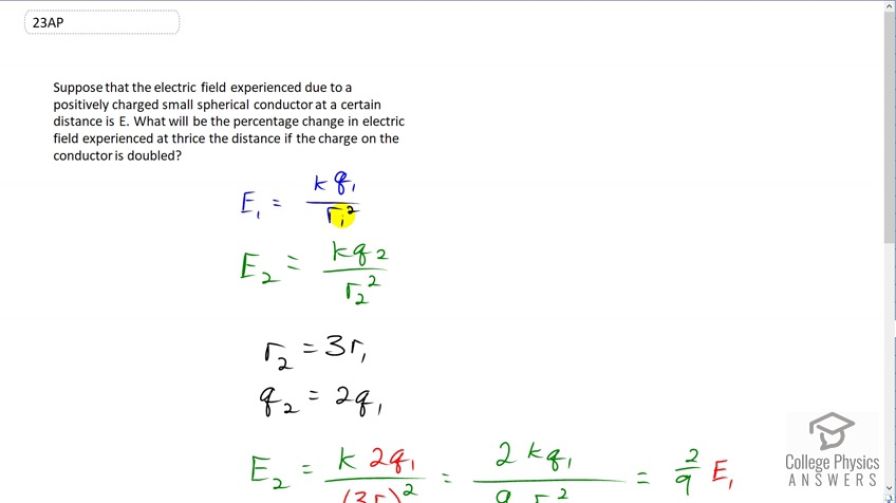 OpenStax College Physics, Chapter 18, Problem 23 (AP) video thumbnail