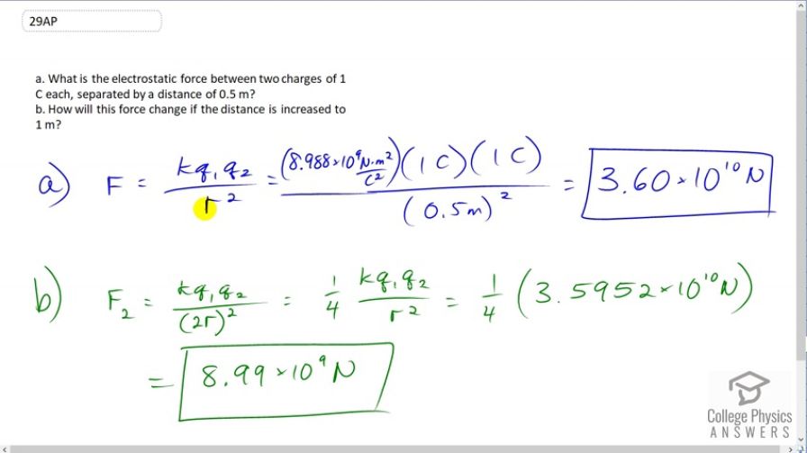 OpenStax College Physics, Chapter 18, Problem 29 (AP) video thumbnail