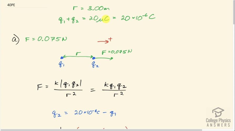 OpenStax College Physics, Chapter 18, Problem 40 (PE) video thumbnail