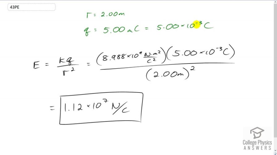 OpenStax College Physics, Chapter 18, Problem 43 (PE) video thumbnail