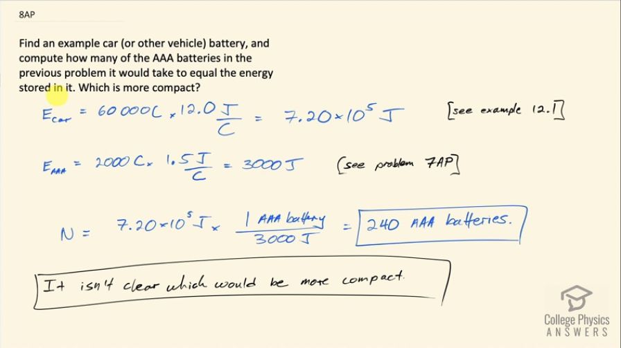 OpenStax College Physics, Chapter 19, Problem 8 (AP) video thumbnail