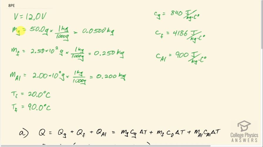 OpenStax College Physics, Chapter 19, Problem 8 (PE) video thumbnail