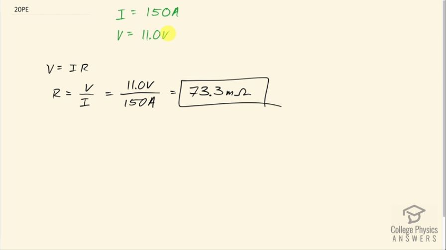 OpenStax College Physics, Chapter 20, Problem 20 (PE) video thumbnail