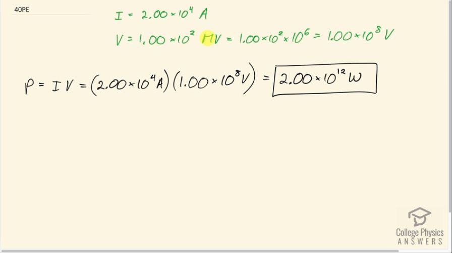 OpenStax College Physics, Chapter 20, Problem 40 (PE) video thumbnail