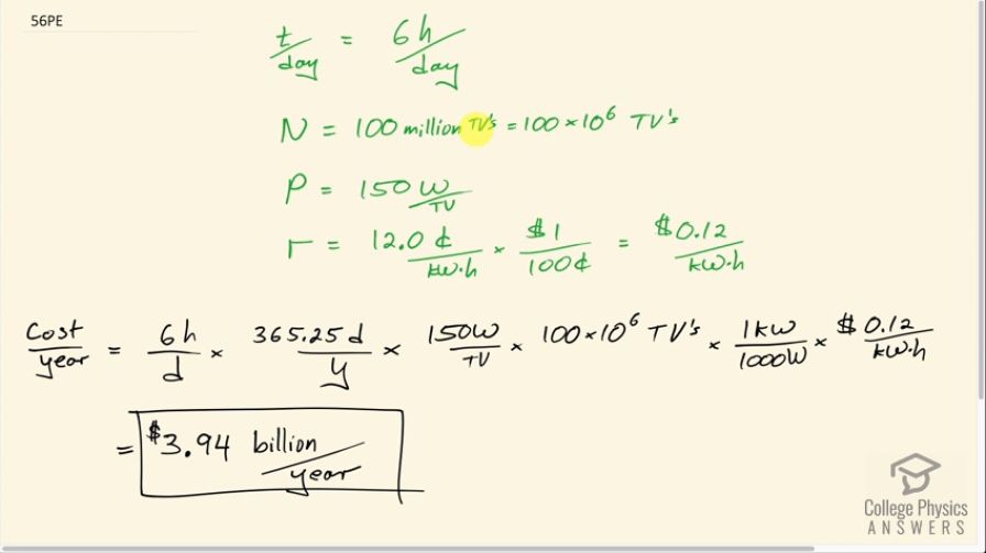 OpenStax College Physics, Chapter 20, Problem 56 (PE) video thumbnail