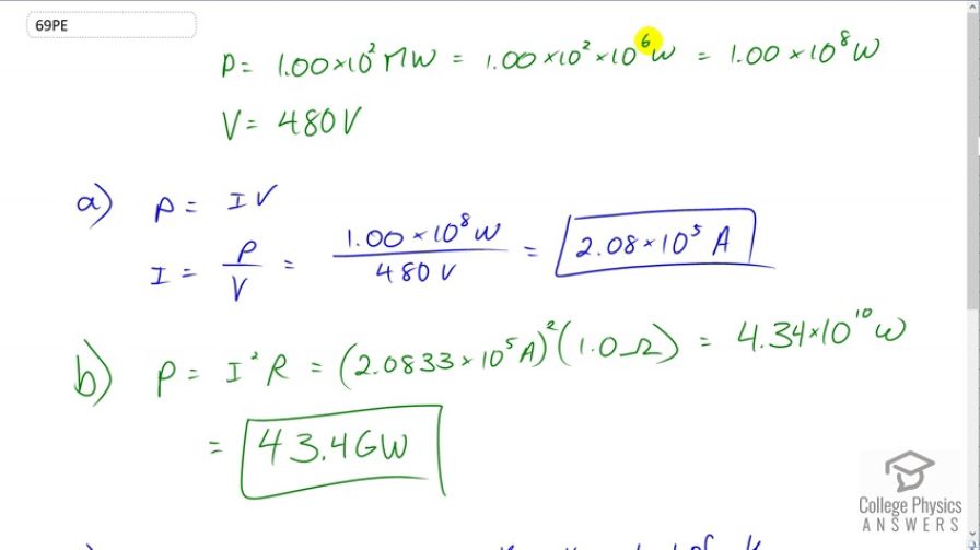 OpenStax College Physics, Chapter 20, Problem 69 (PE) video thumbnail