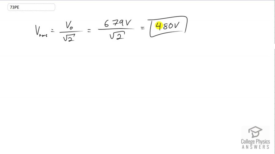 OpenStax College Physics, Chapter 20, Problem 73 (PE) video thumbnail