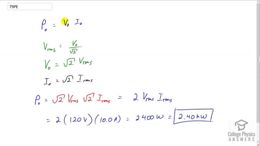 OpenStax College Physics, Chapter 20, Problem 79 (PE) video thumbnail
