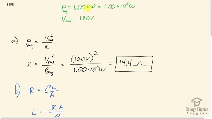 OpenStax College Physics, Chapter 20, Problem 82 (PE) video thumbnail