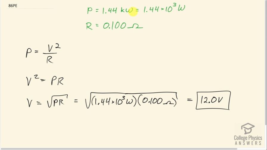 OpenStax College Physics, Chapter 20, Problem 86 (PE) video thumbnail