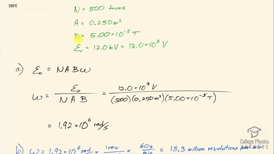 OpenStax College Physics, Chapter 23, Problem 38 (PE) video thumbnail