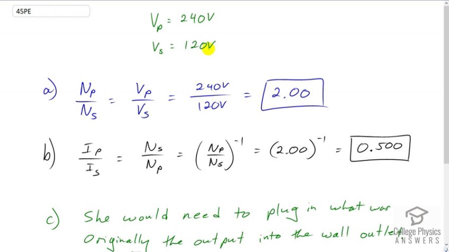 OpenStax College Physics, Chapter 23, Problem 45 (PE) video thumbnail