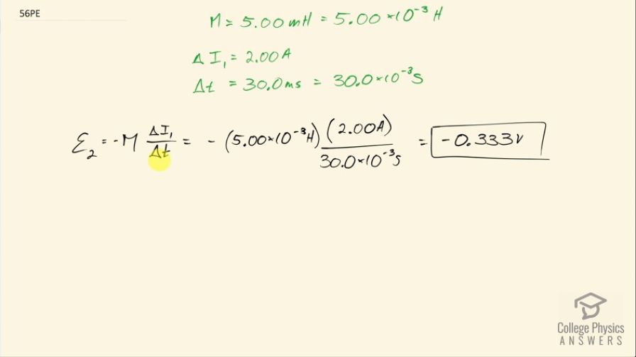 OpenStax College Physics, Chapter 23, Problem 56 (PE) video thumbnail