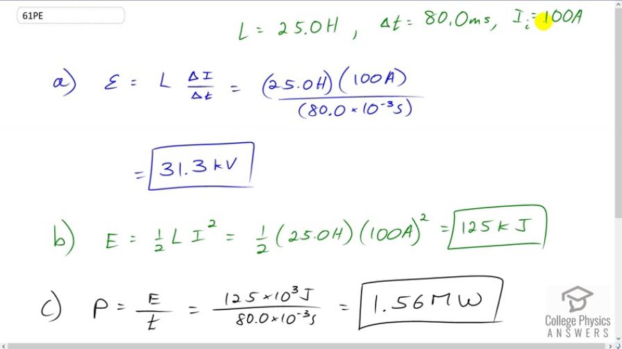 OpenStax College Physics, Chapter 23, Problem 61 (PE) video thumbnail