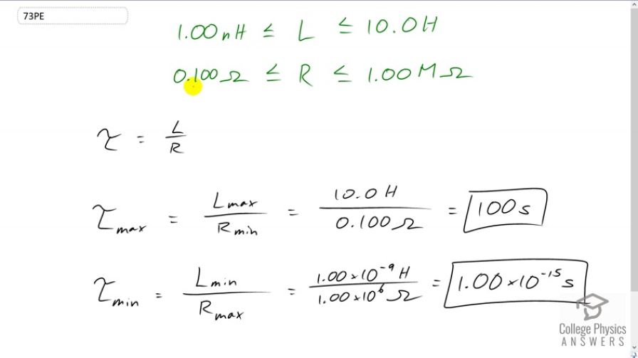 OpenStax College Physics, Chapter 23, Problem 73 (PE) video thumbnail