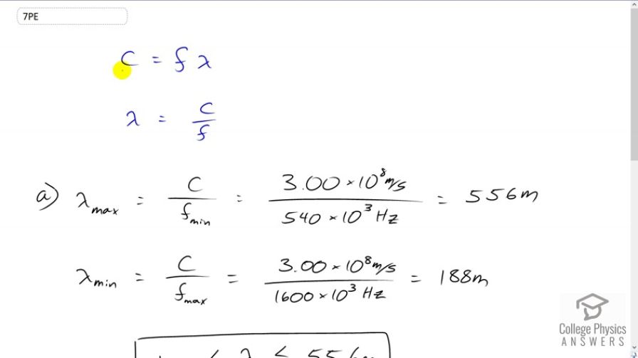 OpenStax College Physics, Chapter 24, Problem 7 (PE) video thumbnail