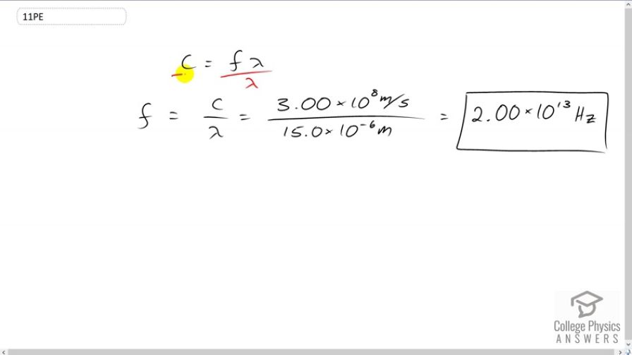 OpenStax College Physics, Chapter 24, Problem 11 (PE) video thumbnail