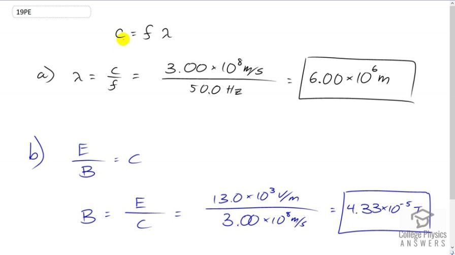 OpenStax College Physics, Chapter 24, Problem 19 (PE) video thumbnail