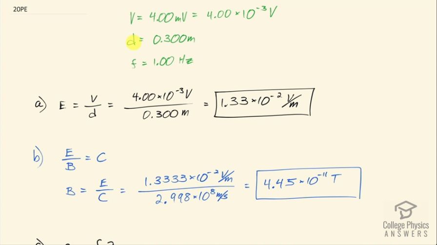 OpenStax College Physics, Chapter 24, Problem 20 (PE) video thumbnail