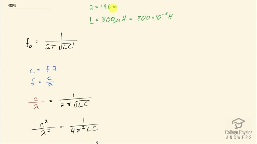 OpenStax College Physics, Chapter 24, Problem 40 (PE) video thumbnail