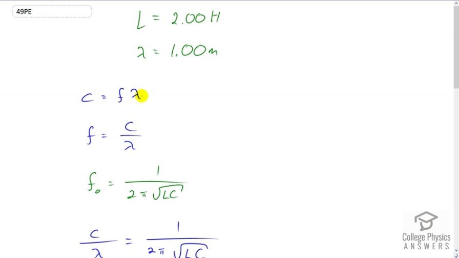 OpenStax College Physics, Chapter 24, Problem 49 (PE) video thumbnail