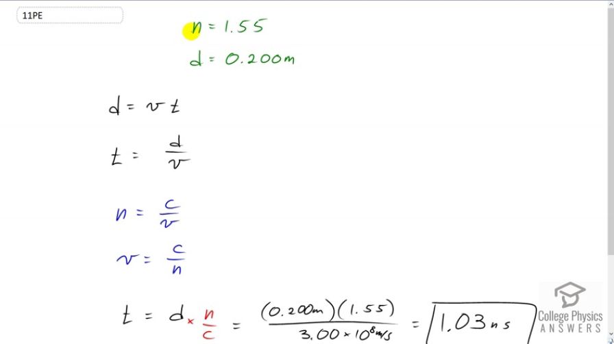 OpenStax College Physics, Chapter 25, Problem 11 (PE) video thumbnail