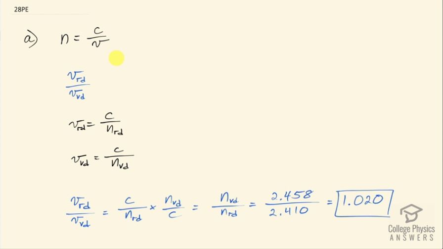 OpenStax College Physics, Chapter 25, Problem 28 (PE) video thumbnail