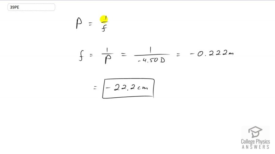 OpenStax College Physics, Chapter 25, Problem 39 (PE) video thumbnail