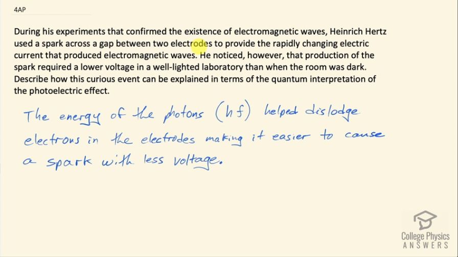 OpenStax College Physics, Chapter 29, Problem 4 (AP) video thumbnail