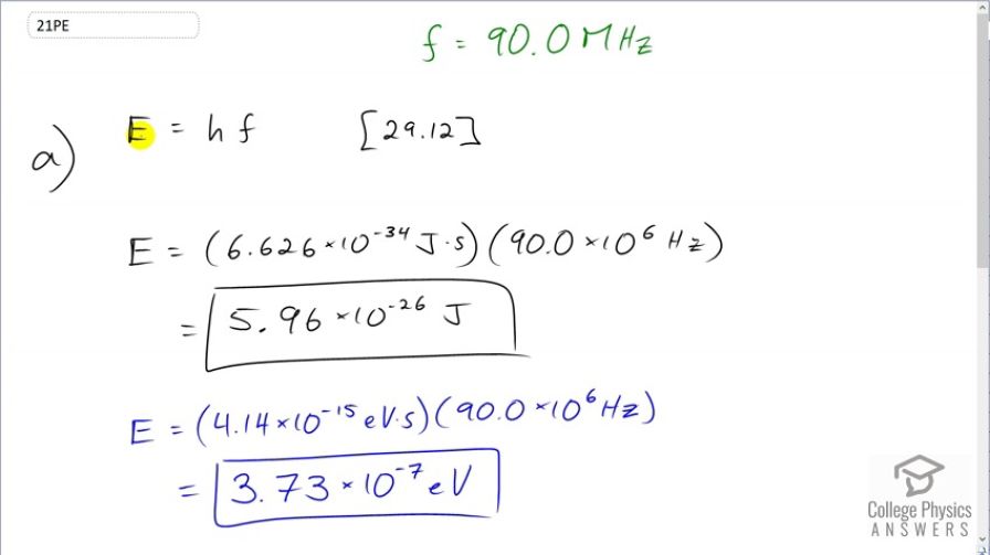 OpenStax College Physics, Chapter 29, Problem 21 (PE) video thumbnail