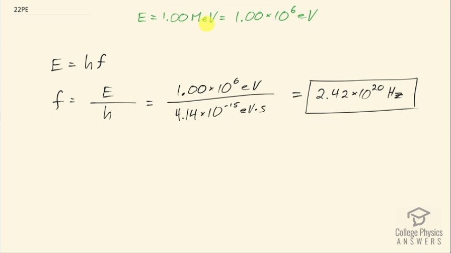 OpenStax College Physics, Chapter 29, Problem 22 (PE) video thumbnail