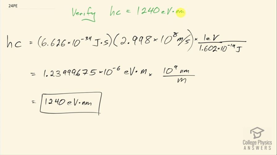 OpenStax College Physics, Chapter 29, Problem 24 (PE) video thumbnail