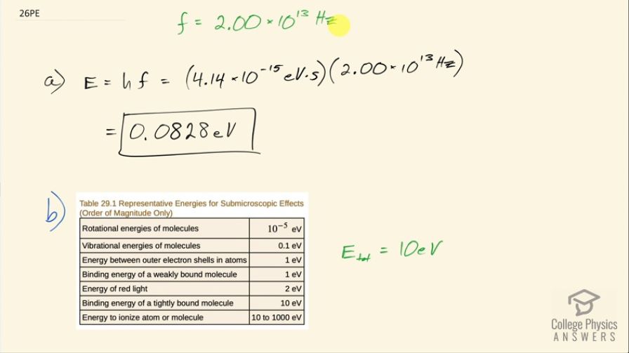 OpenStax College Physics, Chapter 29, Problem 26 (PE) video thumbnail