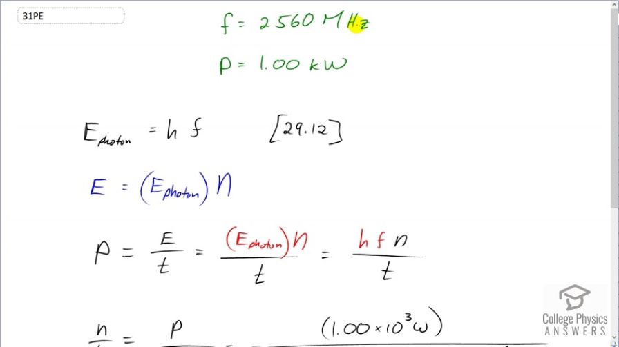 OpenStax College Physics, Chapter 29, Problem 31 (PE) video thumbnail