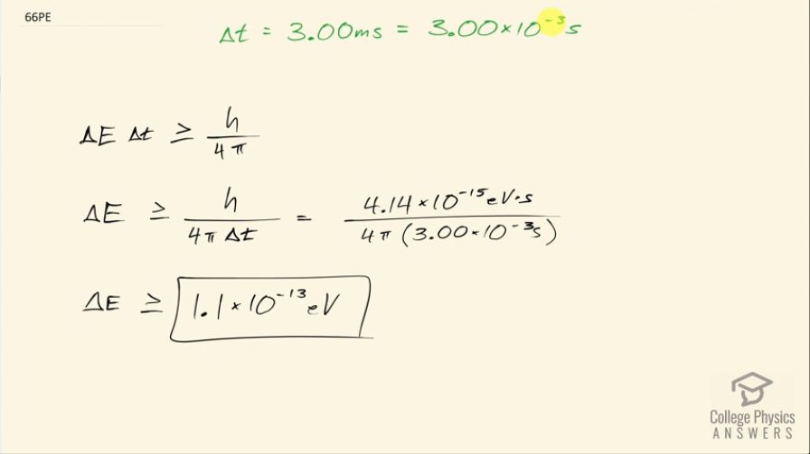 OpenStax College Physics, Chapter 29, Problem 66 (PE) video thumbnail