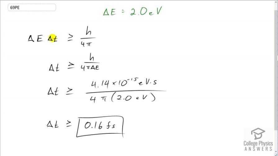 OpenStax College Physics, Chapter 29, Problem 69 (PE) video thumbnail