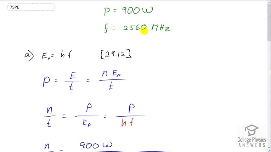 OpenStax College Physics, Chapter 29, Problem 75 (PE) video thumbnail