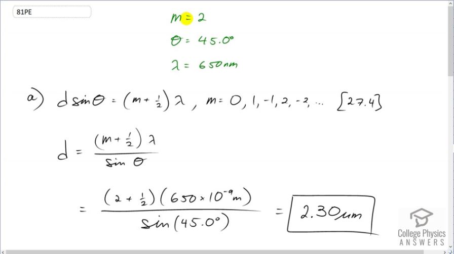 OpenStax College Physics, Chapter 29, Problem 81 (PE) video thumbnail