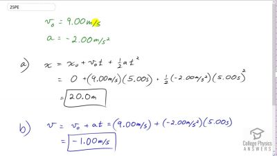 OpenStax College Physics Answers, Chapter 2, Problem 25 video poster image.