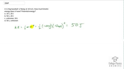 OpenStax College Physics Answers, Chapter 7, Problem 19 video poster image.