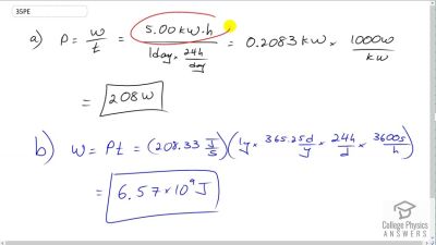 OpenStax College Physics Answers, Chapter 7, Problem 35 video poster image.