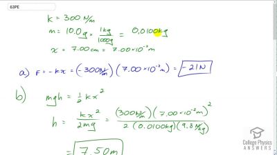 OpenStax College Physics Answers, Chapter 7, Problem 63 video poster image.