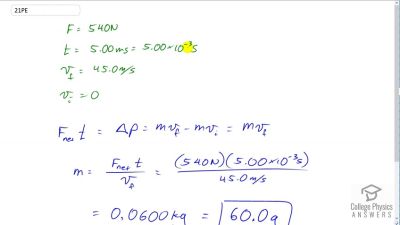 OpenStax College Physics Answers, Chapter 8, Problem 21 video poster image.