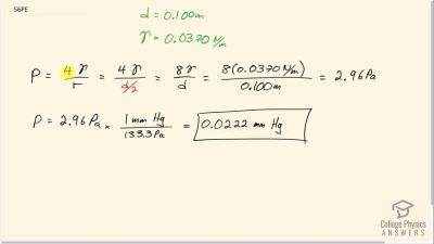 OpenStax College Physics Answers, Chapter 11, Problem 56 video poster image.