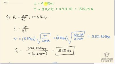 OpenStax College Physics Answers, Chapter 17, Problem 52 video poster image.
