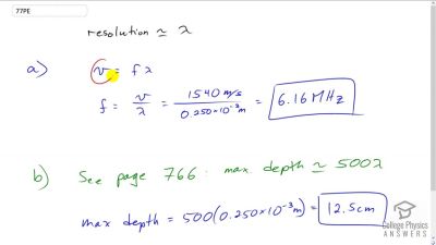 OpenStax College Physics Answers, Chapter 17, Problem 77 video poster image.