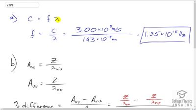 OpenStax College Physics Answers, Chapter 24, Problem 23 video poster image.
