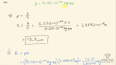 OpenStax College Physics Answers, Chapter 29, Problem 40 video poster image.