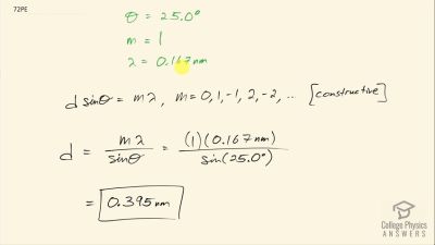 OpenStax College Physics Answers, Chapter 29, Problem 72 video poster image.